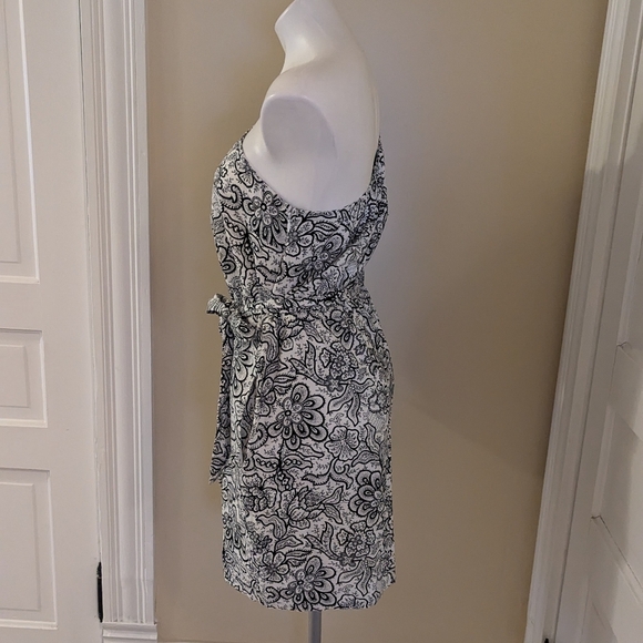 Who What Wear white and black floral one shoulder dress size XL - Picture 2 of 8
